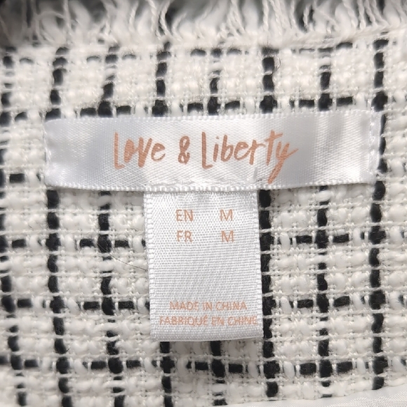 EUC Love & Libery White and Black Tweed Blazer Size M. Worn Once - Picture 2 of 7